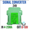 Bộ chuyển đổi tín hiệu cách ly, đầu vào 4–20mA, đầu ra 0–10V