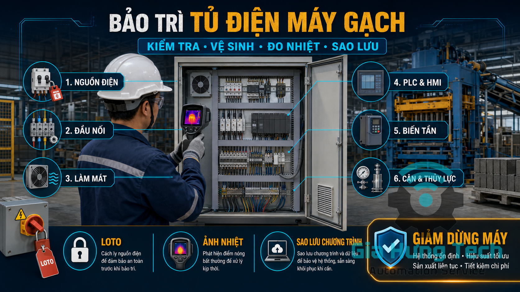 Check list công việc bảo trì máy gạch không nung